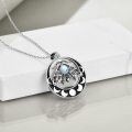 wholesale 925 Sterling Silver Gothic Moth & Moon Pendant Necklace for Women-0-4