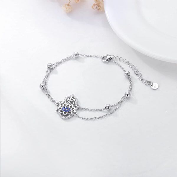 Sterling Silver Evil Eye Hamsa Bracelets-1