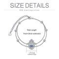 wholesale 925 Sterling Silver Evil Eye Hamsa Charm Bracelet with Blue Stones for Women-0-5