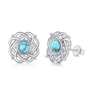 Sterling Silver Celtic Earrings-0