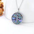 wholesale 925 Sterling Silver & Abalone Shell Tree of Life Pendant Necklace s for Women-0-1
