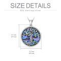 wholesale 925 Sterling Silver & Abalone Shell Tree of Life Pendant Necklace s for Women-0-4
