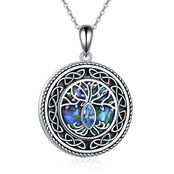 Sterling Silver Celtic Tree Of Life Necklace-0