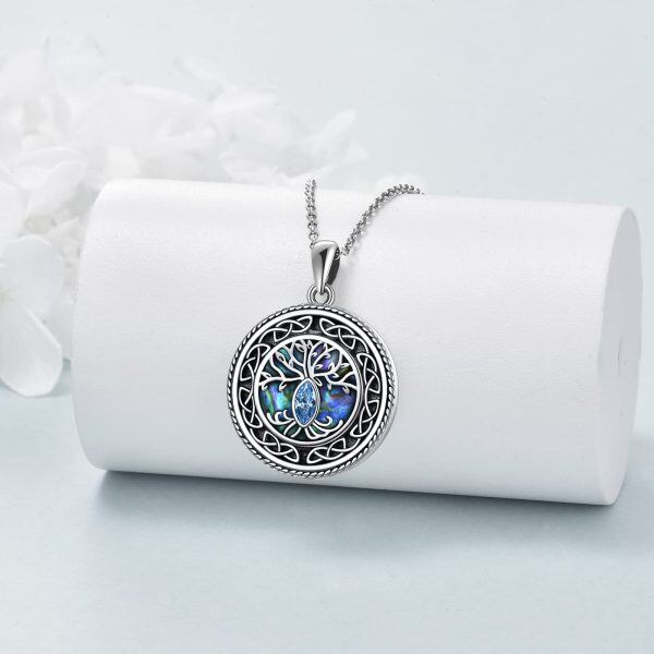 Sterling Silver Celtic Tree Of Life Necklace-5