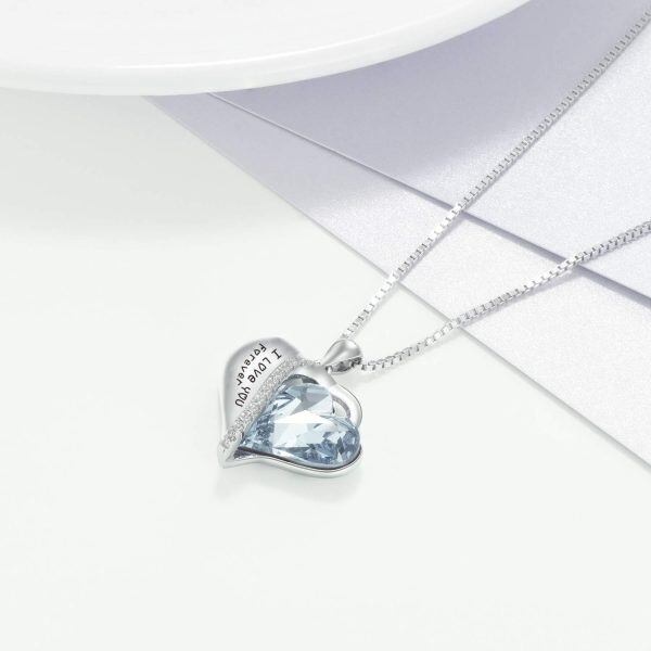 Sterling Silver I Love You Forever Necklace -4