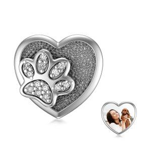 Sterling Silver Doggy Paw Customized Animal Charms -0