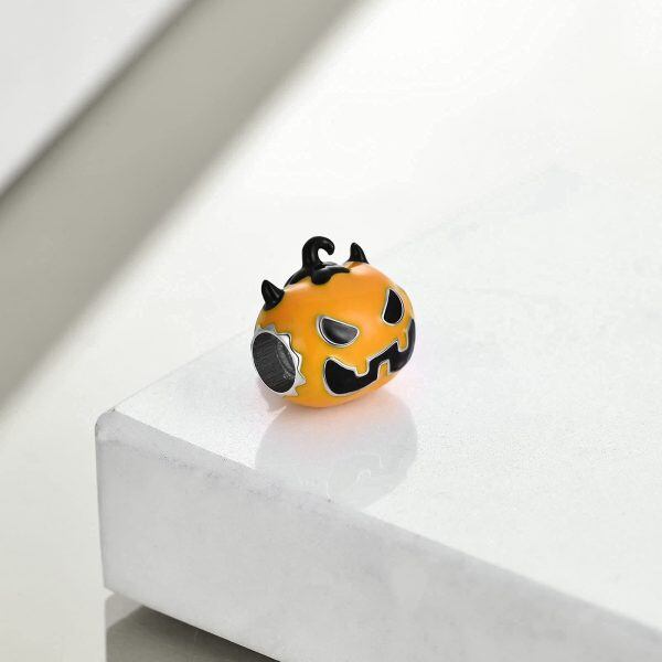 Sterling Silver Halloween Pumpkin Beads Charms-5