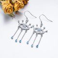 wholesale 925 Sterling Silver Blue Crystal Evil Eye Drop Earring Set for Women-0-3