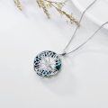 wholesale 925 Sterling Silver Blue Crystal Compass Pendant Necklace for Women-0-2