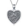 wholesale 925 Sterling Silver Heart Mother & Child Pendant Necklace with Angel Wings and Engraved Nameplate for Women Girls  45cm Chain Length-0-0