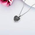 wholesale 925 Sterling Silver Heart Mother & Child Pendant Necklace with Angel Wings and Engraved Nameplate for Women Girls  45cm Chain Length-0-3