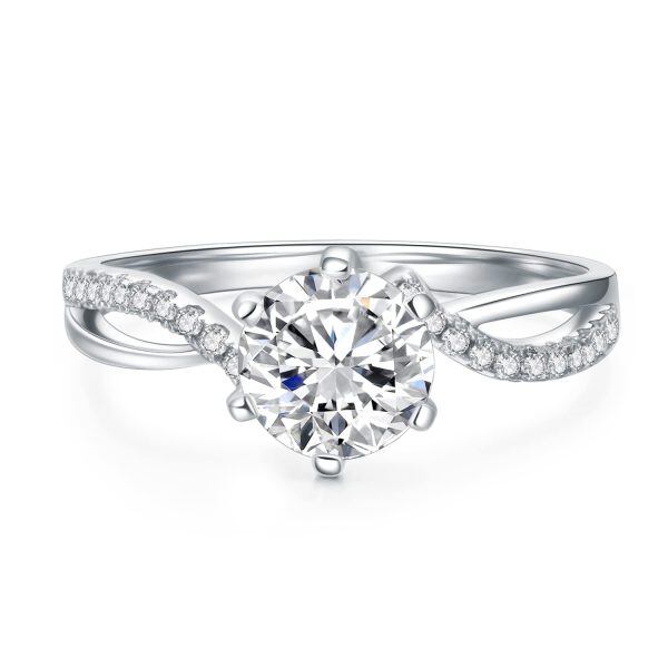 Sterling Silver Moissanite rings -0