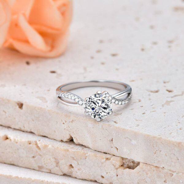 Sterling Silver Moissanite rings -3