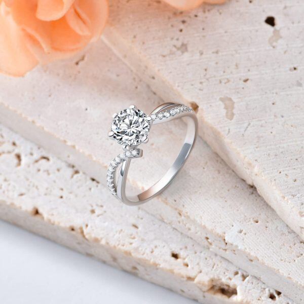 Sterling Silver Moissanite rings -4