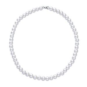 Sterling Silver Pearl Necklace -0