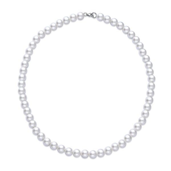 Sterling Silver Pearl Necklace -0