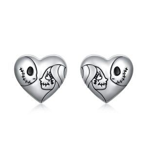 Sterling Silver Skull Stud Earrings -0