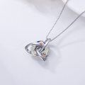 wholesale 925 Sterling Silver Crystal Triquetra Knot Pendant Necklace for Women-0-5
