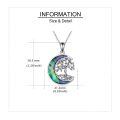 wholesale 925 Sterling Silver Abalone Shell Moon Tree of Life Pendant Necklace for Women and Men-0-2