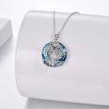 wholesale 925 Sterling Silver Blue Crystal Tree of Life Pendant Necklace Gift for Mom-0-1