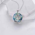 wholesale 925 Sterling Silver Blue Crystal Tree of Life Pendant Necklace Gift for Mom-0-2