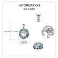 wholesale 925 Sterling Silver Blue Crystal Tree of Life Pendant Necklace Gift for Mom-0-3