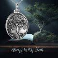 wholesale 925 Sterling Silver Tree of Life Oval Keepsake Pendant with Chain and Fill Kit-0-4