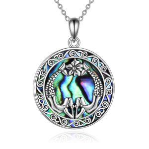 Sterling Silver Mermaid Sisters Necklace-0