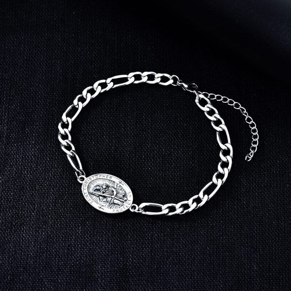 Sterling Silver St Christopher Bracelet -5