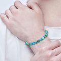 wholesale 925 Sterling Silver Turquoise & Blue Stone Mens Beaded Bracelet - Gemstone Jewelry-0-2