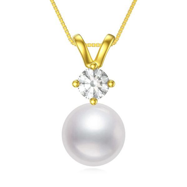 Sterling Silver Pearl Birthstone Pendant Necklaces -0