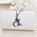 wholesale 925 Sterling Silver Moonstone Cat Pendant Necklace for Women - Wholesale Jewelry-0-1