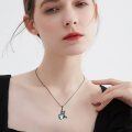 wholesale 925 Sterling Silver Moonstone Cat Pendant Necklace for Women - Wholesale Jewelry-0-5