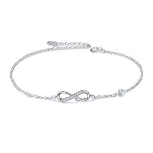 Sterling Silver Infinity Bracelet-0