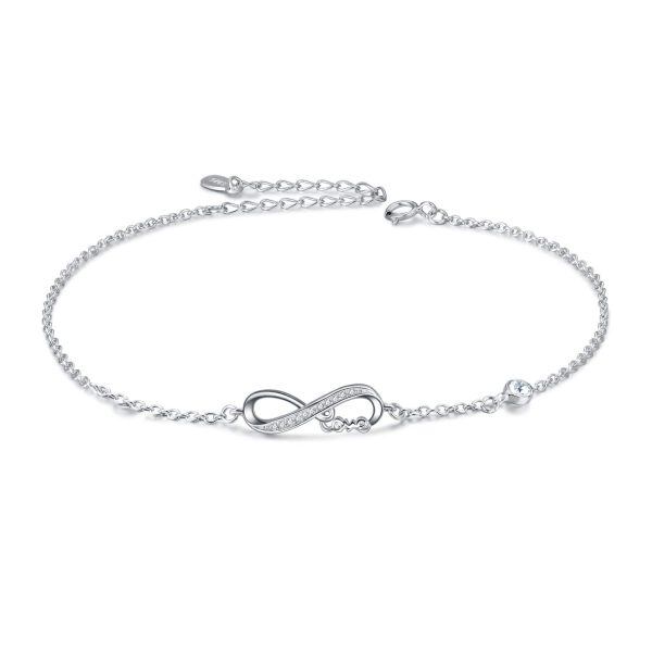 Sterling Silver Infinity Bracelet-0