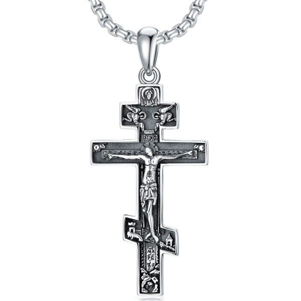 Sterling Silver Saint Necklace-0