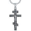 wholesale 925 Sterling Silver Cross Saint Pendant Necklace  for Men - Religious Jewelry-0-0
