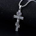wholesale 925 Sterling Silver Cross Saint Pendant Necklace  for Men - Religious Jewelry-0-3