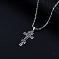 wholesale 925 Sterling Silver Cross Saint Pendant Necklace  for Men - Religious Jewelry-0-4