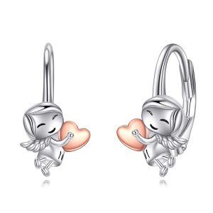 Sterling Silver Angel Earrings-0