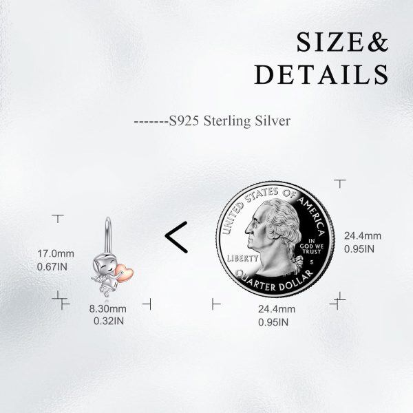 Sterling Silver Angel Earrings-3