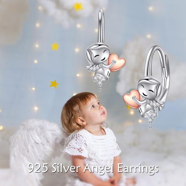 Sterling Silver Angel Earrings-4