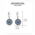 wholesale 925 Sterling Silver Abalone Shell Tree of Life Drop Earrings Wholesale for Women and Girls-0-1