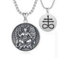 wholesale 925 Sterling Silver Baphomet Symbol Pendant Necklace  for Men/Women-0-0