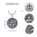 wholesale 925 Sterling Silver Baphomet Symbol Pendant Necklace  for Men/Women-0-1