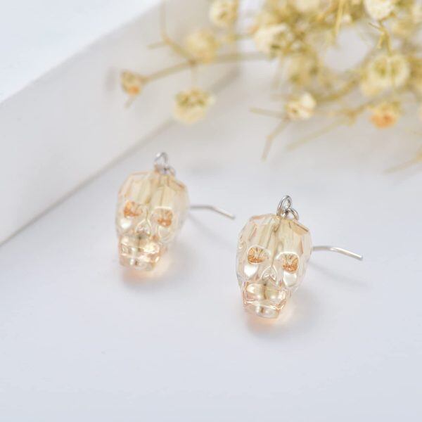 Sterling Silver Skull Earrings -3