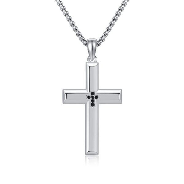 Sterling Silver Cross Necklace-0