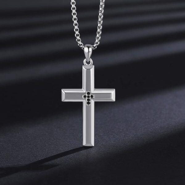 Sterling Silver Cross Necklace-1