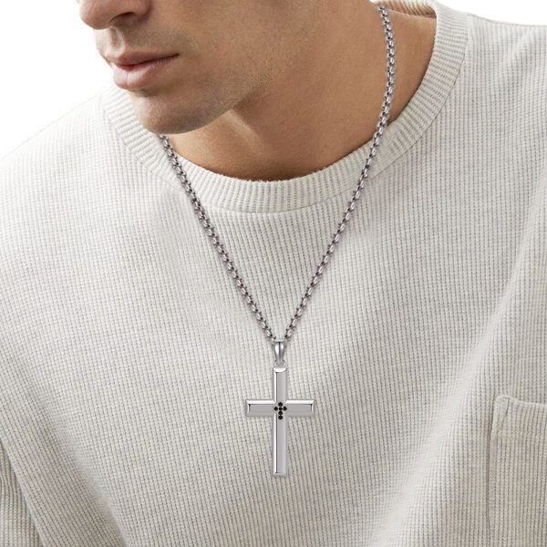 Sterling Silver Cross Necklace-3