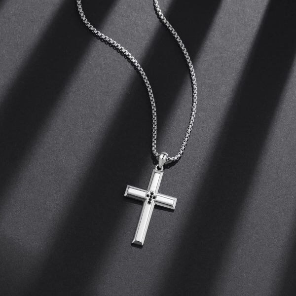 Sterling Silver Cross Necklace-4